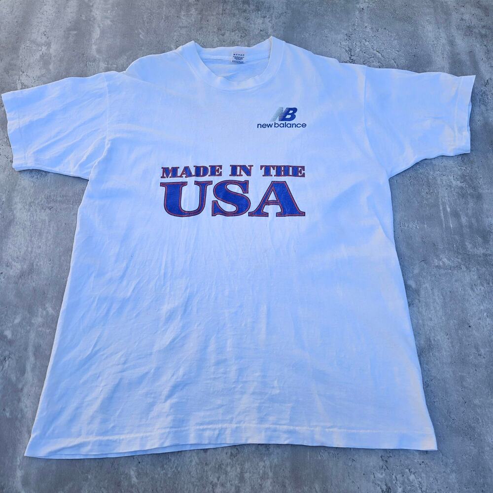 Vintage New Balance Shirt 1980's Size XL White